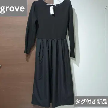 [ grove ] 니트 도킹 원피스 L 사이즈