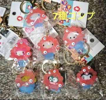 산리오 미야쿠미야쿠 키리 입체 클리어 키링 전 종류 7점