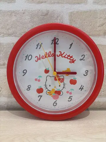 산리오 키티 벽걸이 시계 1997년 제조