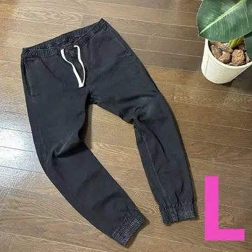 레어 L 몽키타임 조거 팬츠 유나이티드 애로우즈 블랙 슬림