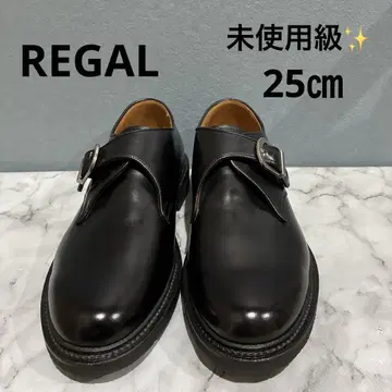 미사용급 REGAL 몽크 스트랩 가죽 신발 사이즈 25cm