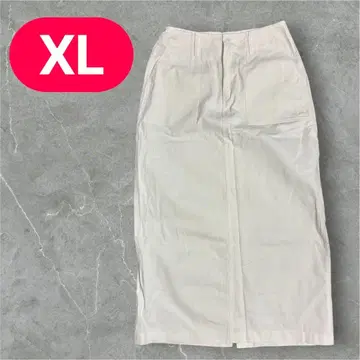 화이트 타이트 스커트 슬릿 ( XL )