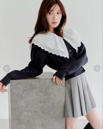 [ 완판템 ] SNIDEL 레이스 스칼라 니트 풀오버