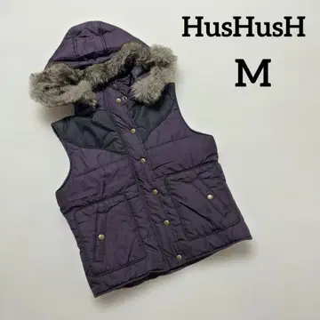 [컨디션 최상 HusHusH] 패디드 베스트 퍼플 퍼 포함 [익명 배송]