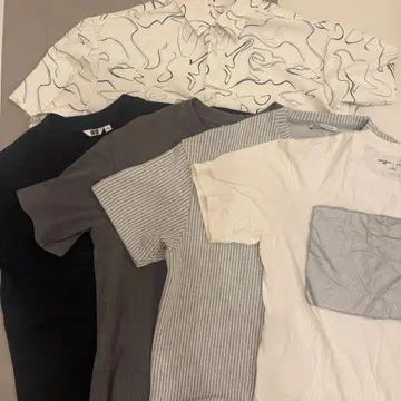 ZARA 유니클로 THE SHOP TK 남성용 반팔 묶음 판매 5점
