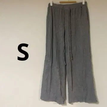 [ S ] 그레이 와이드 팬츠 릴랙스 이지 팬츠 롱 바지