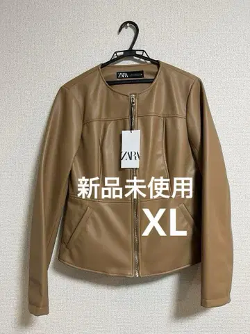 [미사용 새상품] ZARA 노카라 자켓 합성 피혁