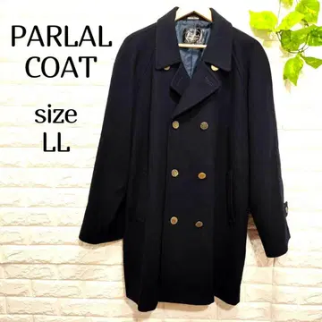 [ 파랄 코트 ] 골드 버튼 네이비 무지 모직 일본제 더블 P 코트