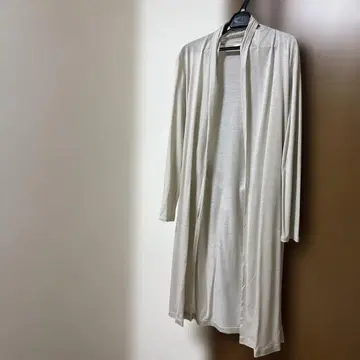 아이보리 롱 가디건 허리 리본 포함