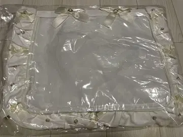 자카마트 리본 포함 화이트 토트백 이타백 A3 사이즈