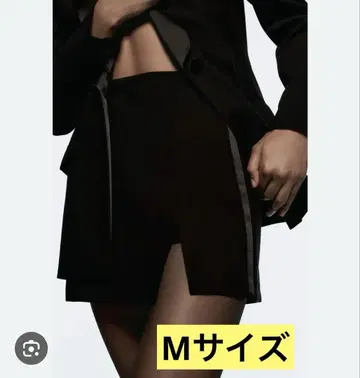 [ 익명 배송 ] ZARA 미니 스코트 블랙 스칸츠 숏팬츠 블랙 M