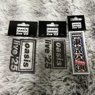 oasis Live'25 Black White 센샤후다 스티커 세트 5