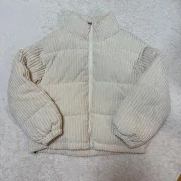 GRL 코듀로이 패딩 자켓 크림색