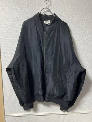 BOGARi 무지 실크 자켓 ma-1 타입 silk 블랙