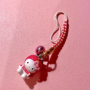 지역 한정 키티 시즈오카 한정 딸기 끈 스트랩 키링