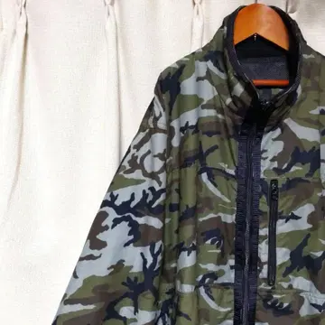 WILDTHINGS 나일론 자켓 블루종 카모플라주 패턴 빈티지