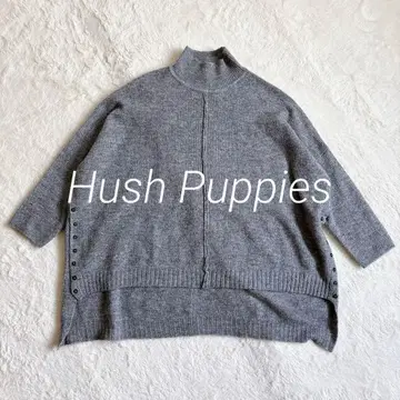 Hush Puppies 모크넥 오버사이즈 니트 LL 그레이
