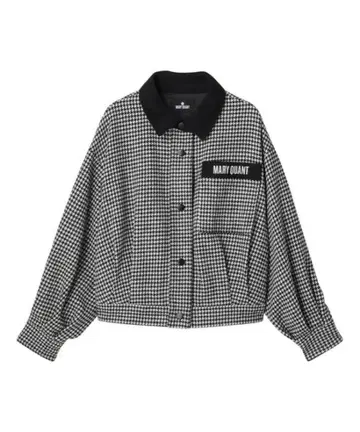 새상품 MARY QUANT 라운드 로고 크롭 블루종
