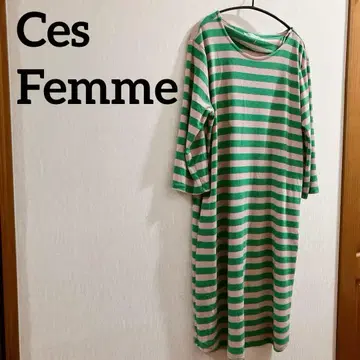 Ces Femme 보더 긴팔 원피스 봄/가을