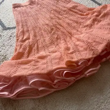 MANOUSH 마누슈 사교댄스 스커트 파니에 니트 살몬 핑크