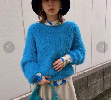 AMERI 2WAY FURRY KNITS TOP