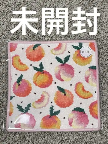 미개봉 피치 도트 손수건 FEILER 핑크