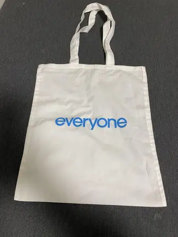 everyone 로고 에코백 화이트