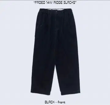 PWA FADED 14W RIDGE SLACKS BLACK