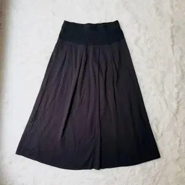 알아바일 니트 스커트 롱 울 혼방 카키색