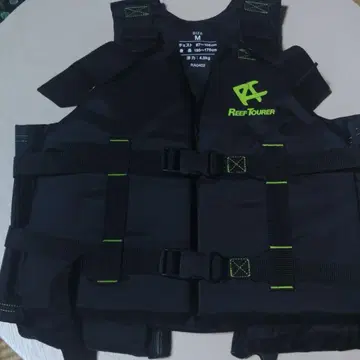 ReefTourer 구명 조끼 M 사이즈 블랙/그린