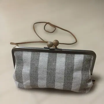 선착순 세일 Kanmi. 가마구치 스트라이프 디자인 숄더백