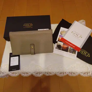 코코 럭스 골드 내추럴 슈링크 장지갑 ( 지폐 카드 홀더 )