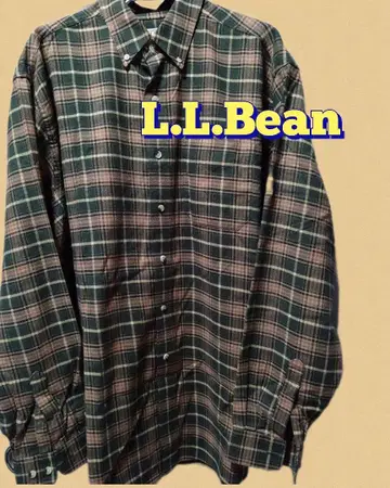 L.L.Bean 긴팔 플란넬 셔츠 체크 무늬 Lsize