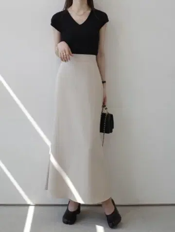 [ 새상품급 ] Free 사이즈 amel 베이직 플레어 롱 스커트