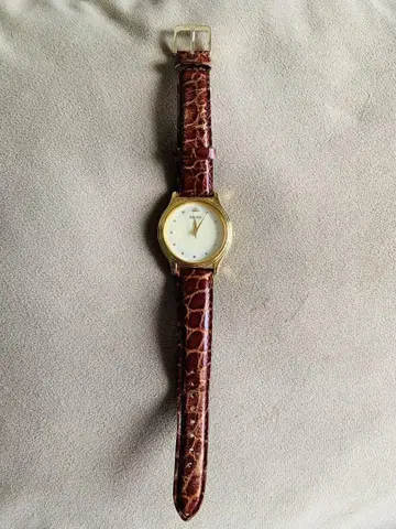 SEIKO 아날로그 시계 브라운 가죽