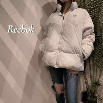 리복 나일론 숏 다운 자켓 블루종