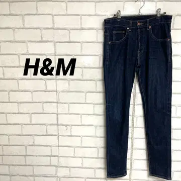 H&M 에이치앤엠 스키니 데님 팬츠 슬림 청바지 다크 네이비