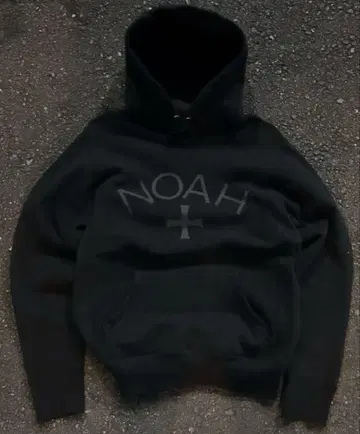 NOAH 블랙 후드티 S