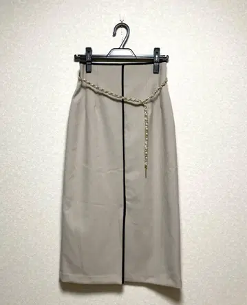 JUSGLITTY 체인 벨트 타이 트 스커트