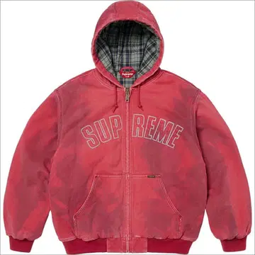 Reflective Arc Hooded Work Jacket red