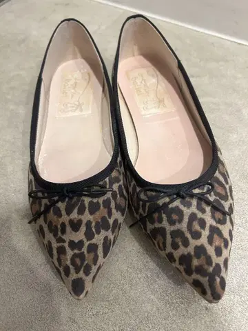 라우나레아 발레 발레 슈즈 스틸레토 레오파드 무늬 23.5cm