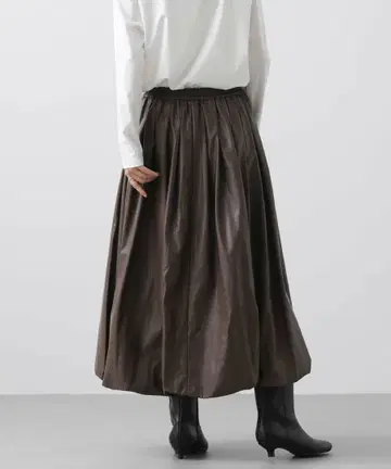 torrazzo donna 에코 가죽 벌룬 스커트