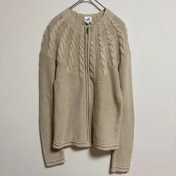 면 100% [마제스틱 레곤] 가디건 38 베이지 풀 집업