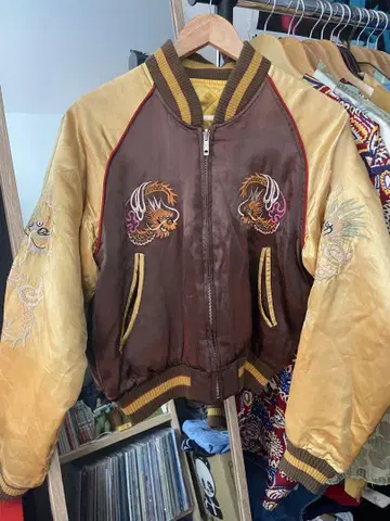 용 자수 스카잔 일본 80s 90s