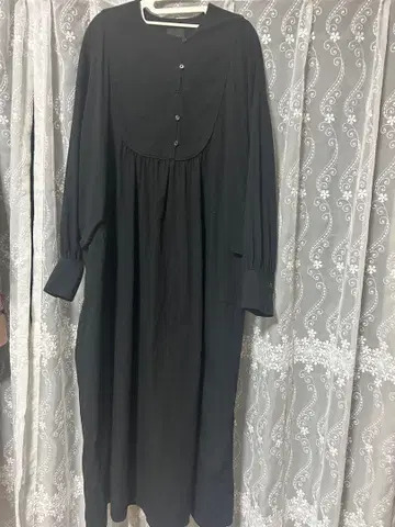 늑대와 올빼미 블랙 롱 원피스 긴팔