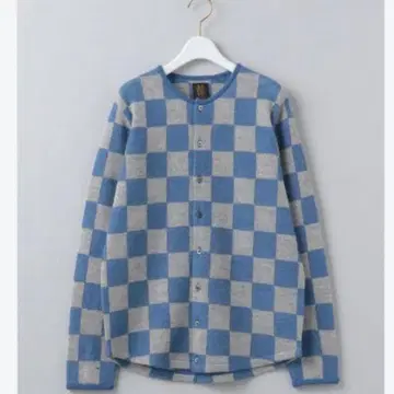 BATONER x 6(ROKU) CHKERED CARDIGAN