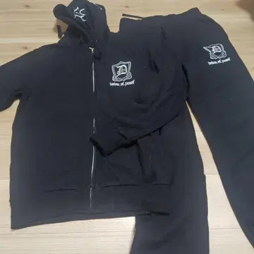 블랙 풀 집업 후드티 상하의 세트 L 사이즈
