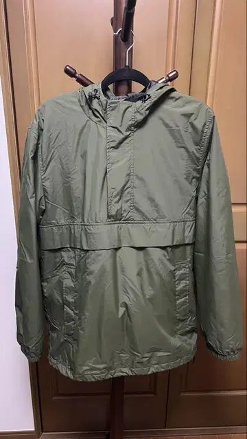 H&M 후드 부착 나일론 자켓 L 올리브 그린