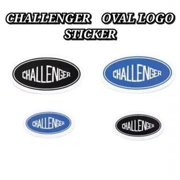 CHALLENGER OVAL 로고 스티커 블루 2장 세트
