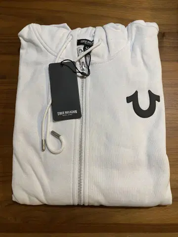 TRUE RELIGION 풀 집업 후드티 화이트 새상품